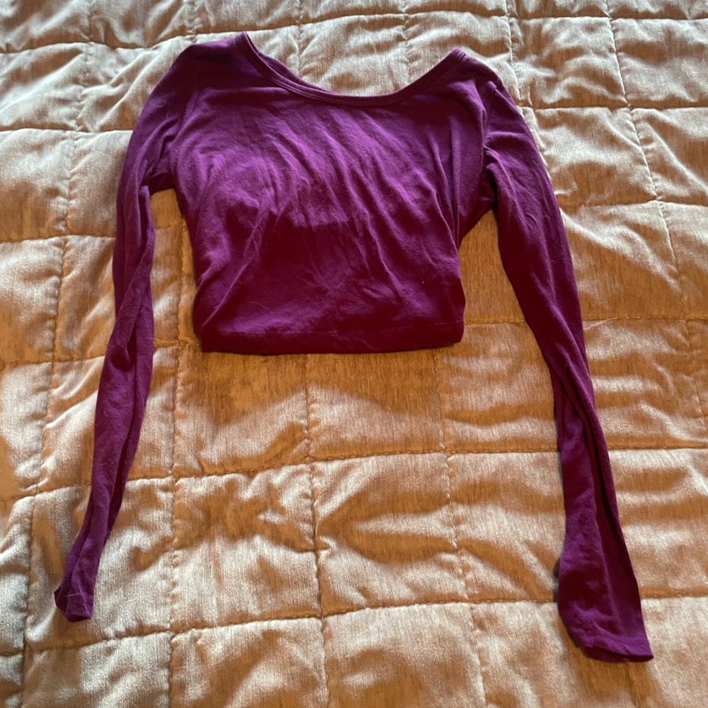 Long sleeve purple top